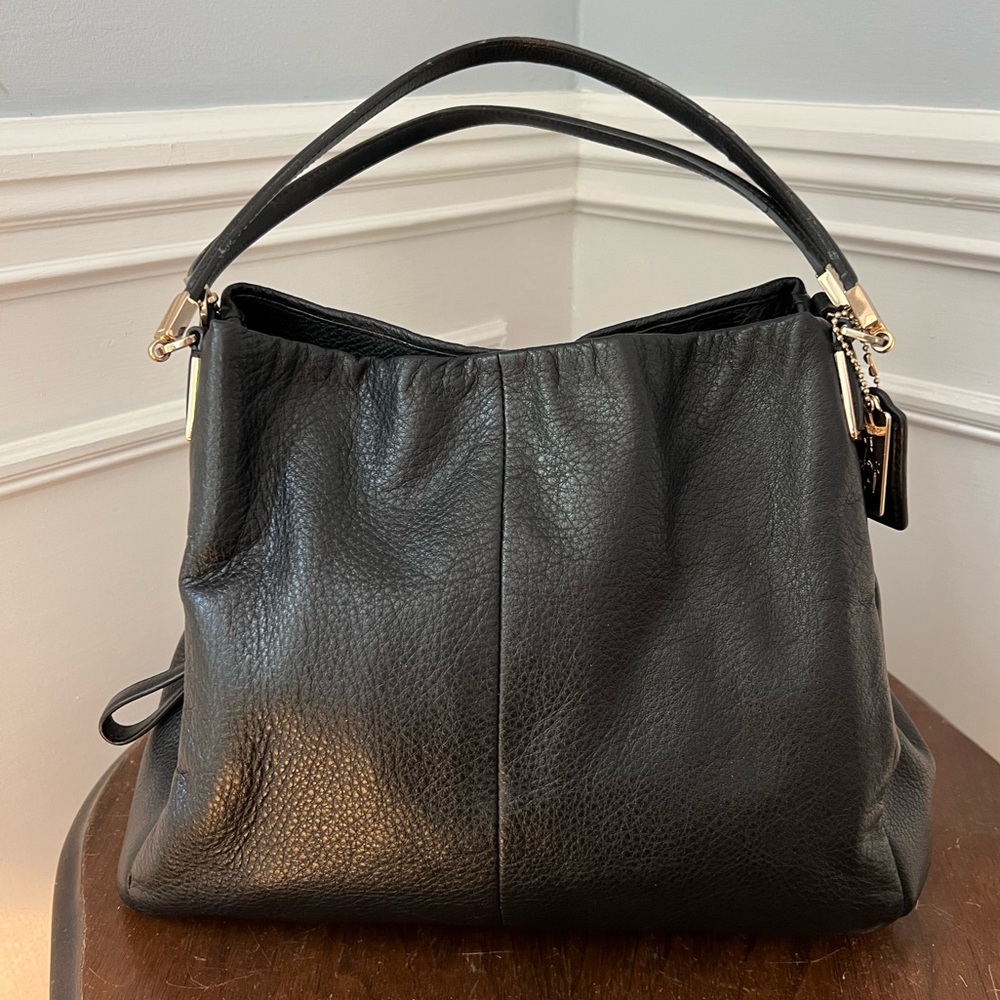 LIKE NEW Coach Madison Phoebe Black Leather Shoulder Bag (NOT OUTLET)